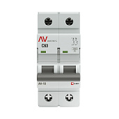 Выключатель автоматический 63А 2П двухполюсный C 10kA AV-10 AVERES mcb10-2-63C-av EKF