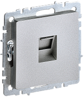 Розетка компьютерная RJ45 кат.5E алюминий мех-м BRITE РК10-БрА BR-K10-1-K47 IEK