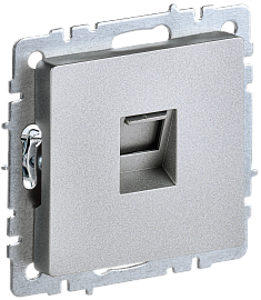 Розетка компьютерная RJ45 кат.5E алюминий мех-м BRITE РК10-БрА BR-K10-1-K47 IEK