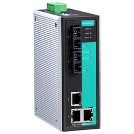 Коммутатор 3 x 10/100BaseTX, 2 x 100BaseFX (многомодовое оптоволокно)с базовыми функциями управления EDS-405A-MM-SC Moxa