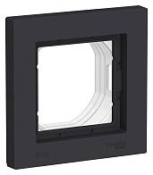 Рамка для розеток и выключателей 1 пост Atlasdesign Aqua IP44 карбон ATN441001 Systeme Electric