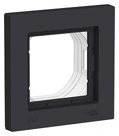 Рамка для розеток и выключателей 1 пост Atlasdesign Aqua IP44 карбон ATN441001 Systeme Electric