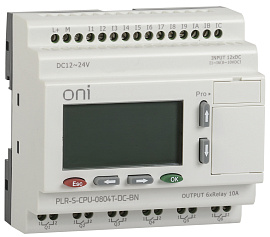 Логическое реле PLR-S. CPU0804(T) 24В DC с экраном PLR-S-CPU-0804T-DC-BN ONI