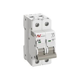 Выключатель автоматический 20А 2П двухполюсный C 6kA AV-6 AVERES mcb6-2-20C-av EKF