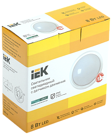 Светильник LED ДПО 5012Д 8Вт 4000K IP65 круг белый с ДД IEK