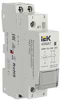 Контактор модульный ARMAT KMR 16А 24В AC/DC 1НО 1НЗ AR-KMR20-016-11-024 IEK