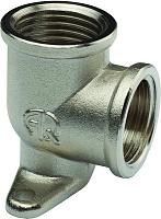 Угольник латунный с настенным креплением ВР Ду15 (1/2") AQUALINK 02388