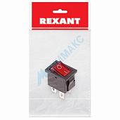 Выключатель клавишный 250V 6А (4с) ON-OFF красный с подсветкой Mini (RWB-207, SC-768) REXANT 36-2190-1