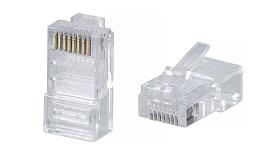 Коннектор (вилка) UTP кат.6 8P8C универсальная, 15U", 3 зубца, упак 100 шт DR-3003 DATAREX