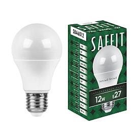 Лампа светодиодная 12 Вт E27 2700K SBA6012 230В А60 55007 Saffit
