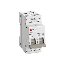 Выключатель автоматический ВА 47-63N 2P 16А (D) 4,5 кА PROXIMA  M634216D EKF