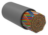 Кабель витая пара U/UTP категория 5e 10х2х24AWG PVC серый (305м) (LC1-C5E10-111) ITK