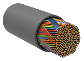 Кабель витая пара U/UTP категория 5e 10х2х24AWG PVC серый (305м) (LC1-C5E10-111) ITK