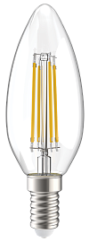 Лампа светодиодная 5 Вт LED C35 свеча прозрачная 230В 4000К E14 серия 360° LLF-C35-5-230-40-E14-CL IEK