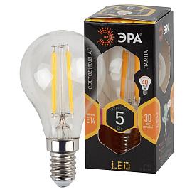Лампа светодиодная 5 Вт E14 P45 2700К 465Лм прозрачная 170-265В шар (F-LED P45-5W-827-E14) Б0043437 ЭРА