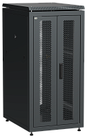 Шкаф сетевой 19" 24U 600х800мм двери передняя двустворчатая перфорированная задняя перфорированная черный LINEA N LN05-24U68-2PP ITK