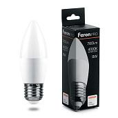 Лампа светодиодная 9Вт E27 C37 4000К 760Лм матовая 230В Свеча LED OSRAM 38063 Feron Pro