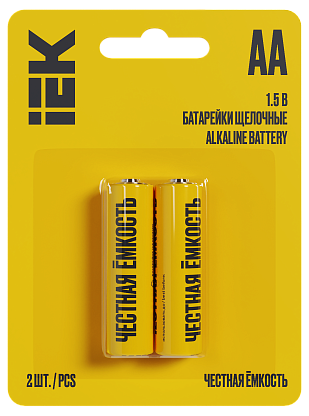 Изображение товара Элемент питания Alkaline щелочная LR06/АА (2шт/блистер)  ABT-LR06-OP-L02 IEK