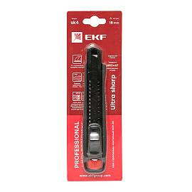 Нож строительно-монтажный 18 мм НСМ-80 (SK4) Heavy Duty (до 60 кг) Professional ncm-80-pro EKF