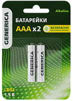 Батарейка (элемент питания) щелочная Alkaline LR03/ААА (2шт/блистер) ABT-LR03-ST-L02-G GENERICA