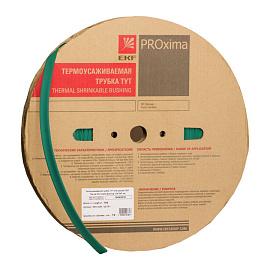 Термоусаживаемая трубка  12/6 ТУТнг зеленая  /уп.100м/    (до 125 С) tut-12-j EKF