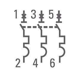 Выключатель автоматический 40А 3П трехполюсный характеристика C 4,5kA тип AC ВА47-63 PROxima mcb4763-3-40C-pro EKF