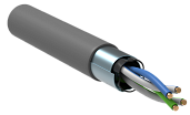 Кабель витая пара F/UTP категория 5e 2х2х24AWG PVC серый (500м) (LC1-C5E02-311) ITK