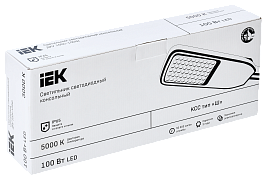 Светильник светодиодный ДКУ 1004-100Ш 5000К IP65 серый  LDKU1-1004-100-5000-K03 IEK