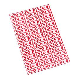 Наклейка знак электробезопасности «220 В» 10*30 мм Rexant 56-0007
