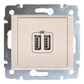 Розетка USB Valena скрытой установки слоновая кость для зарядки двойная 774170 Legrand