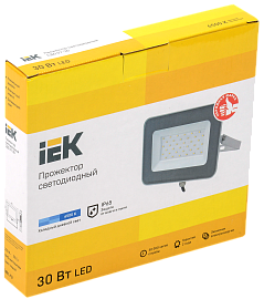 Прожектор светодиодный  30Вт СДО07-30 2700Лм IP65 серый LPDO701-30-K03 IEK