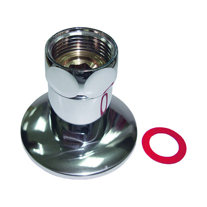 Изображение товара Соединитель для полотенцесушителя латунь Ду 20х25 НР с гайкой хромированный