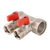 Коллектор с отсекающими кранами VALTEC 1" 2х3/4" НР евроконус VTc.580.NE.0602