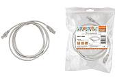 Патч-корд народный U/UTP Cat 5e 4PR 24AWG PVC, литой 1 м, серый
