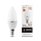 Лампа светодиодная 6 Вт E14 C35 3000K 420Лм LED Свеча Elementary 33116 GAUSS