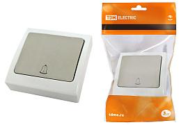 Кнопка звонковая скрытой установки IP54 6A "Вуокса" SQ1803-0106 TDM