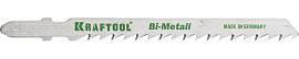Полотна, T144DF, для электролобзика, Bi-Metall, по дереву, фанере, быстрый рез, EU-хвостовик, шаг 4мм, 75мм, 2шт KRAFTOOL 159520-4