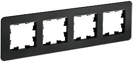 Рамка 4-местная РУ-4-2-Бр стекло черный RE BRITE BR-M42-G-41-K02 IEK