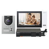 Комплект DH-VTO2202F-P+DH-VTH2421FW-P (с 2-мя монтажными коробками) DHI-KTP01(F) DAHUA