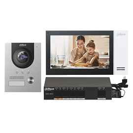 Комплект DH-VTO2202F-P+DH-VTH2421FW-P (с 2-мя монтажными коробками) DHI-KTP01(F) DAHUA