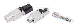 Разъем полевой оконцовки PLUD-8P8C-S-C6A-SH RJ-45 (8P8C) под витую пару, 427413 Hyperline