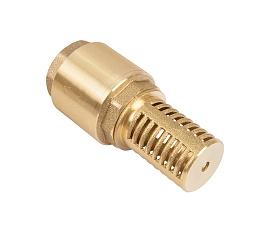 Клапан обратный латунный 1 1/4" НР/ВР с латунным седлом с сеткой 18239 UNIPUMP
