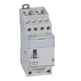 Legrand CX3 Контактор модульный с ручным упр. 4P 25А 4НО катушка 230В  412561 /уп. 1 шт/
