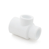 Тройник переходной PPR полипропилен  25х25х20, PN25 белый, РосТурПласт 10766