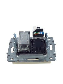 Розетка ТВ+комп. TV+RJ45 кат.5E бежевый мех-м BRITE РТВ/РК12-БрКр BR-AK20-1-K10 IEK
