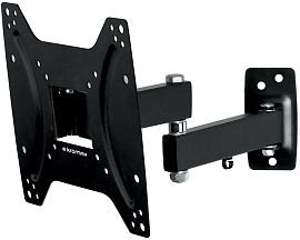 Кронштейн для телевизора черный 15"-42" макс.25кг настенный поворотно-выдвижной OPTIMA-204 Kromax