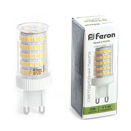Лампа светодиодная LB-435 JCD 11Вт 910Лм 230В G9 4000K  38150 Feron