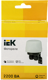 Фотореле ФР 603 макс. нагрузка 2200ВА IP66 белый IEK