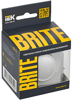 BRITE Светорегулятор поворотно-нажимной 600Вт СС10-1-0-БрА алюминий IEK