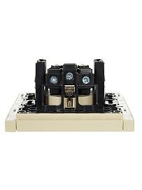 Розетка с заземлением, без защитных шторок  FORTE&PIANO 16А ваниль FP-R11-16-K10 IEK